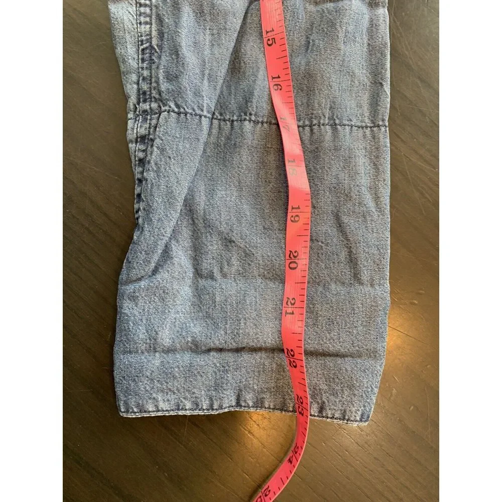 Soft Surroundings Chambray Jacket Women's PS‎ Petite Small Tencel Blue Blazer